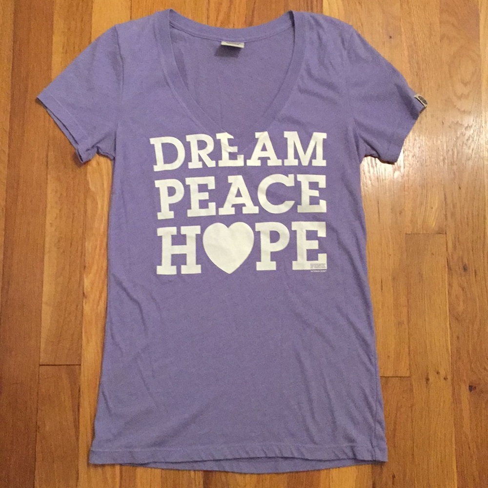 PINK Victoria Secret V-neck Lavender T-shirt